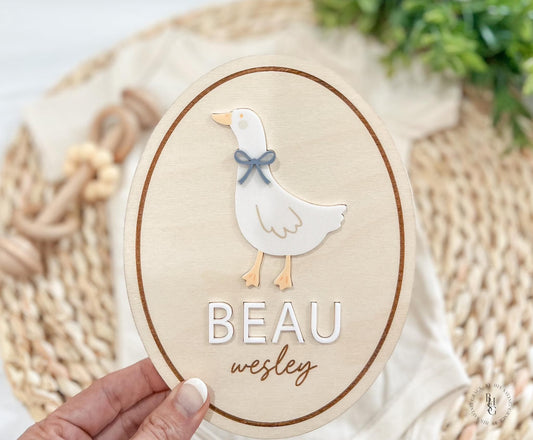 Silly Goose Baby Announcement Sign