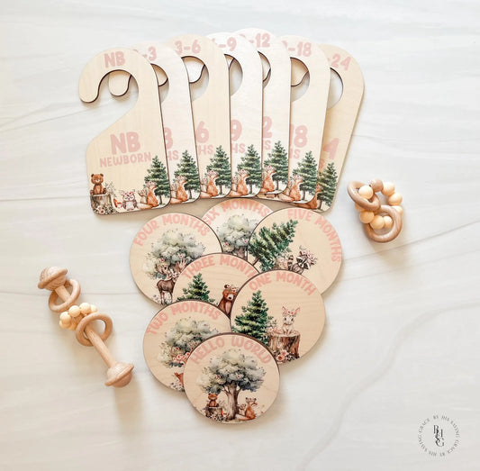 Woodland Closet Dividers & Matching Monthly Milestone Markers