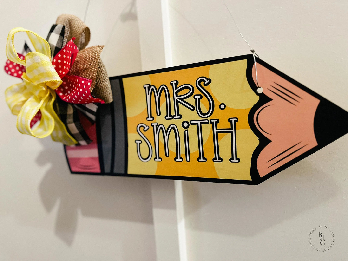Personalized Pencil Door Hanger