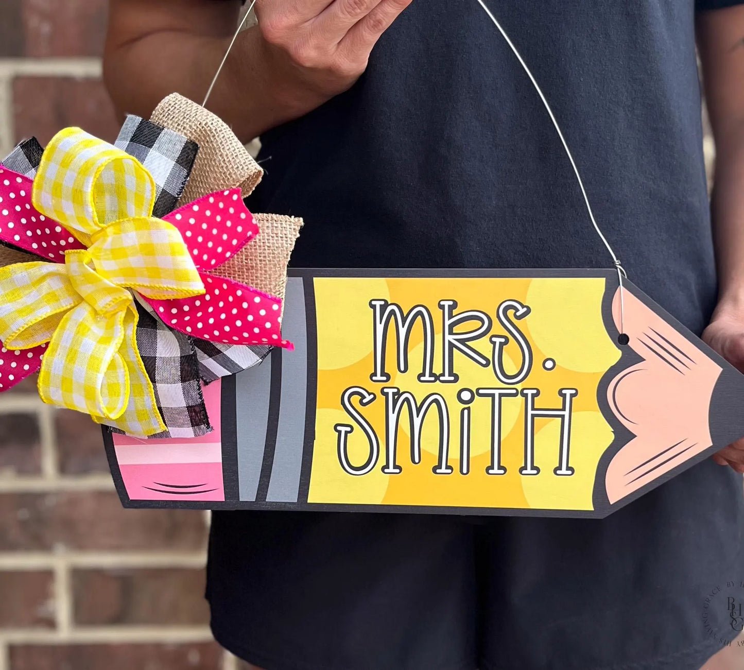 Personalized Pencil Door Hanger