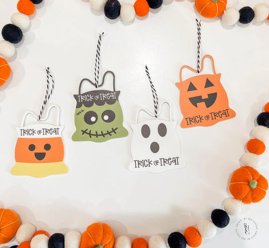 Trick or Treat Halloween Bag Tags | Boo Basket Tags