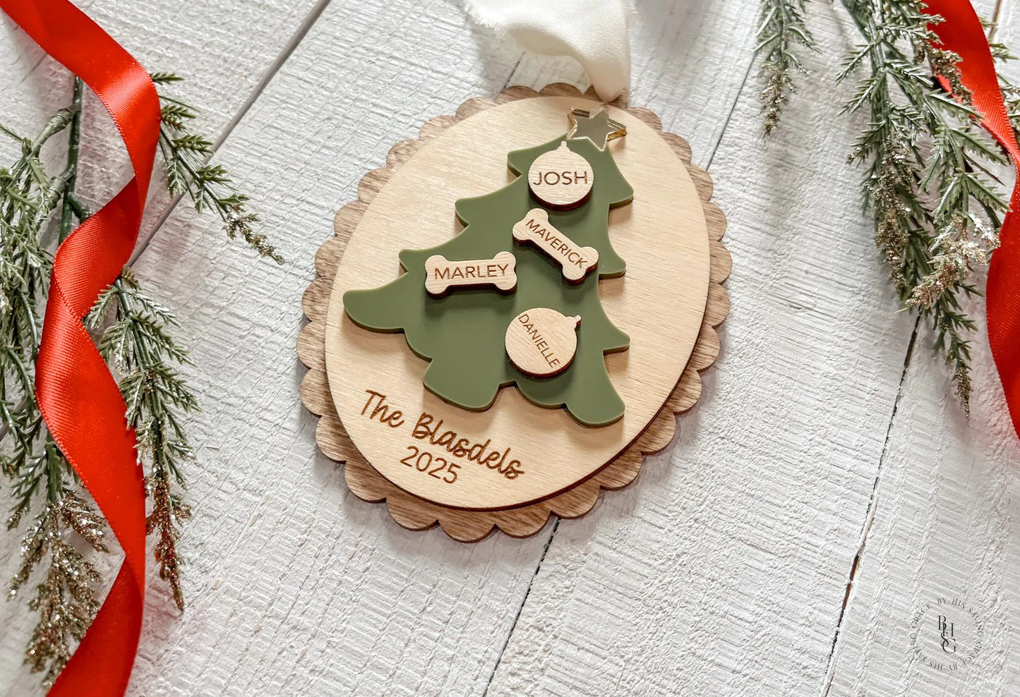 Family Christmas Tree Ornament
