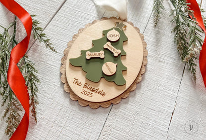 Family Christmas Tree Ornament