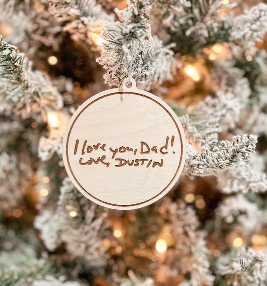 Handwritten Note Christmas Ornament
