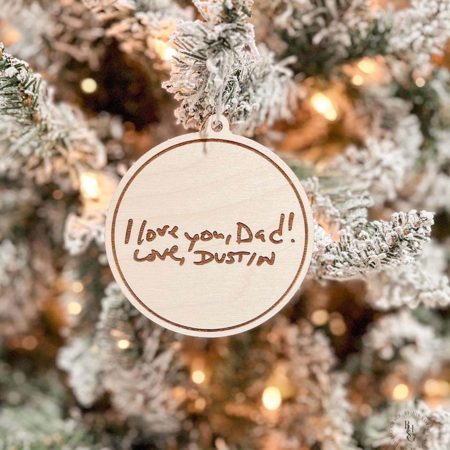 Handwritten Message Christmas Ornament
