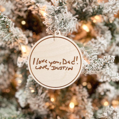 Handwritten Message Christmas Ornament