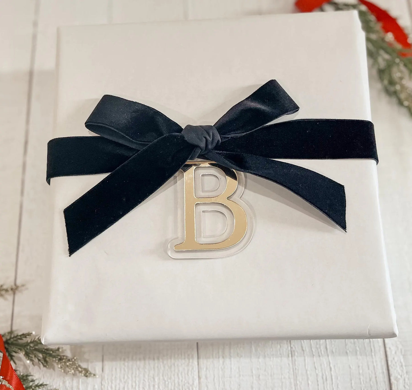 Initial Stocking or Gift Tag