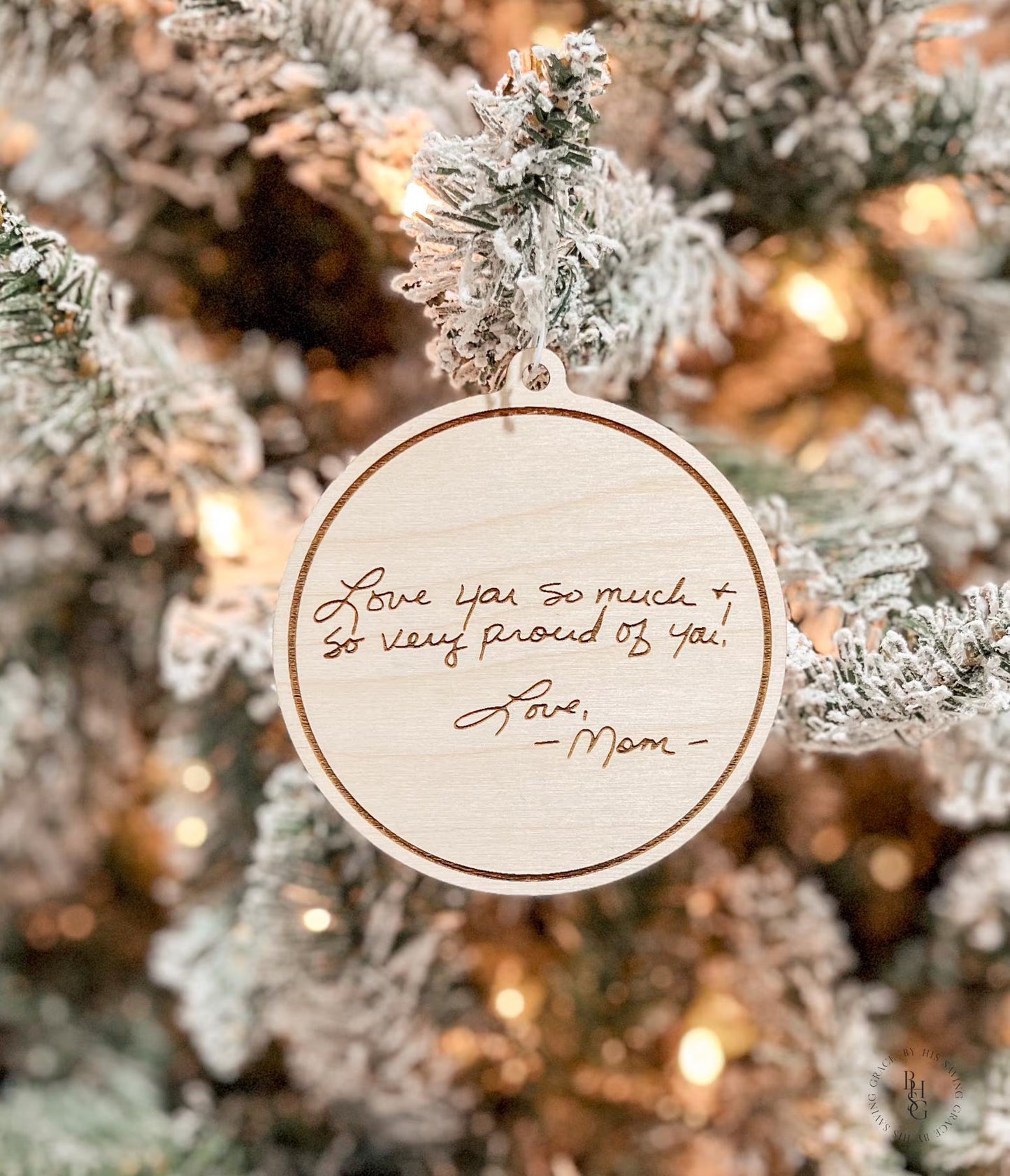 Handwritten Note Christmas Ornament