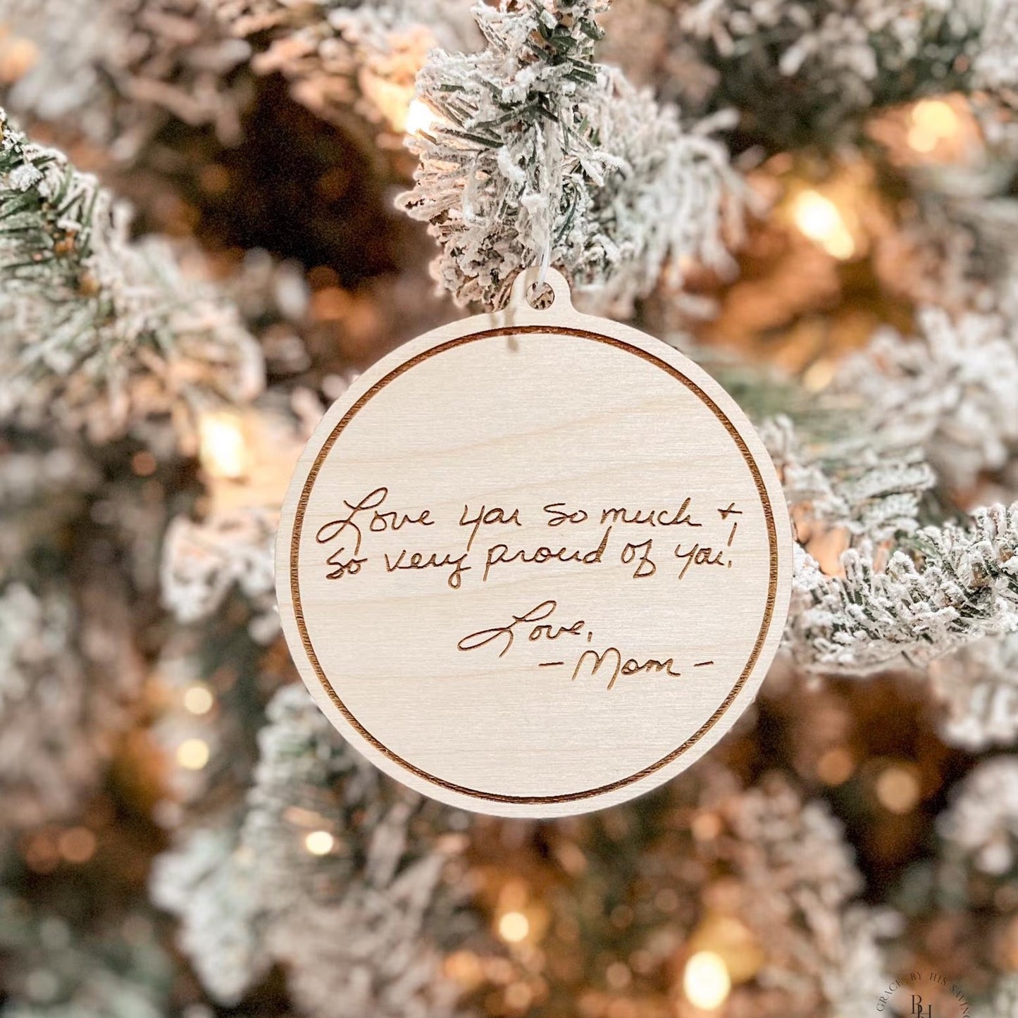 Handwritten Message Christmas Ornament