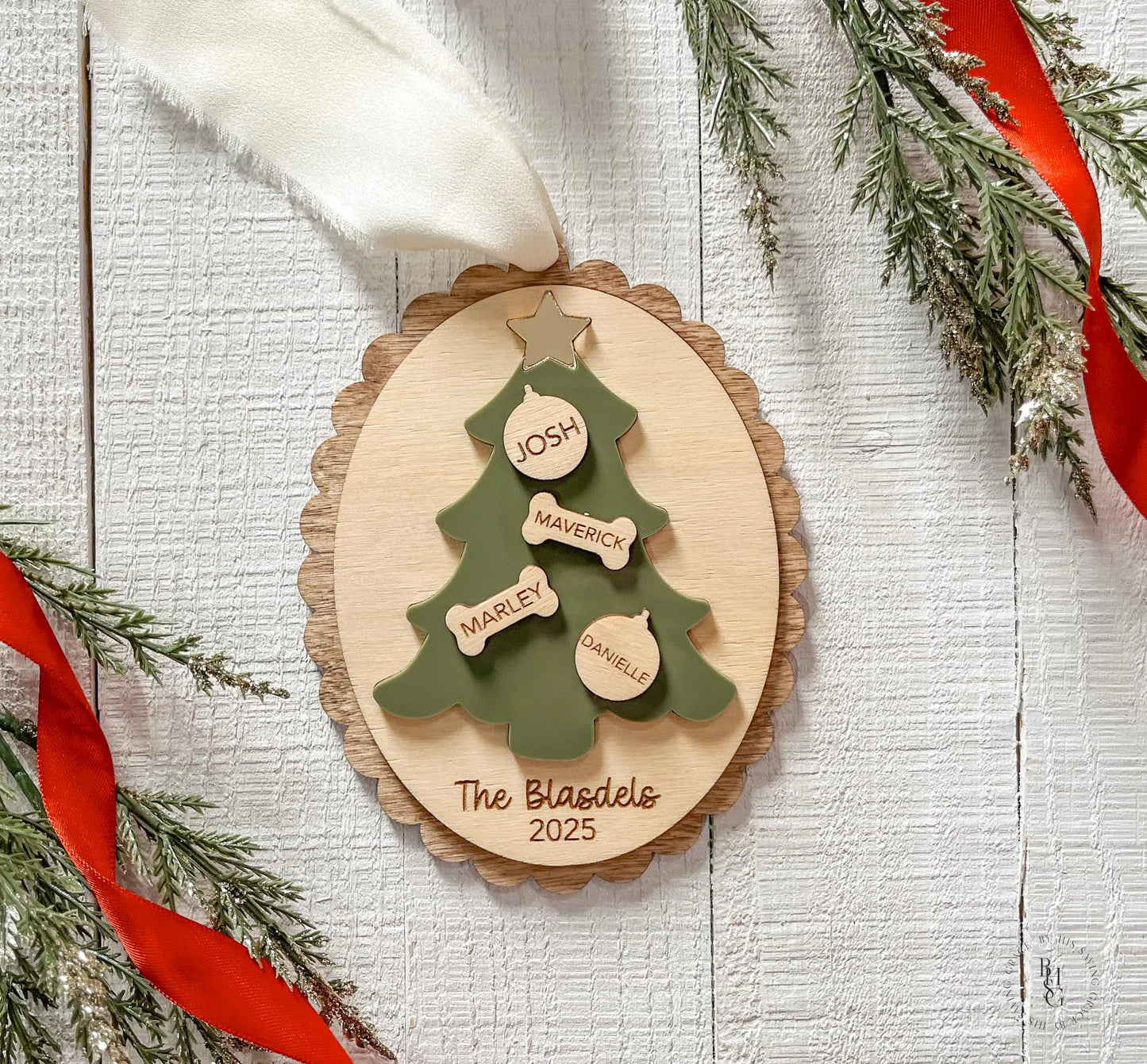 Family Christmas Tree Ornament