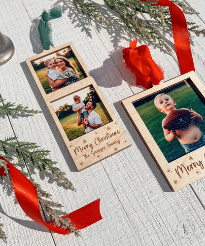 Custom Photo Strip Christmas Ornament