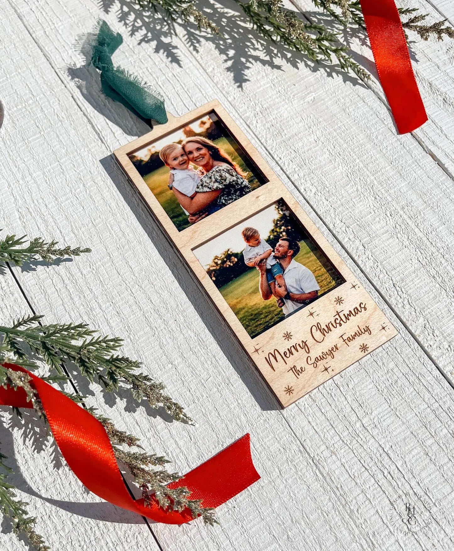 Custom Photo Strip Christmas Ornament