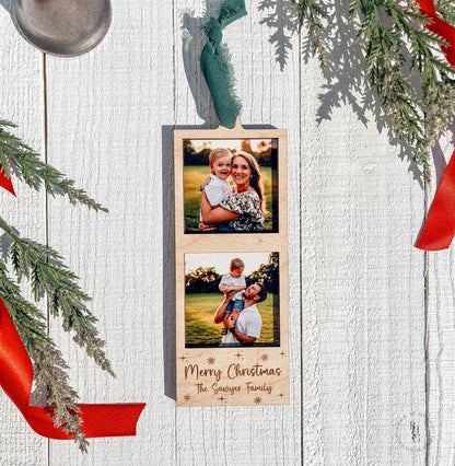 Custom Photo Strip Christmas Ornament