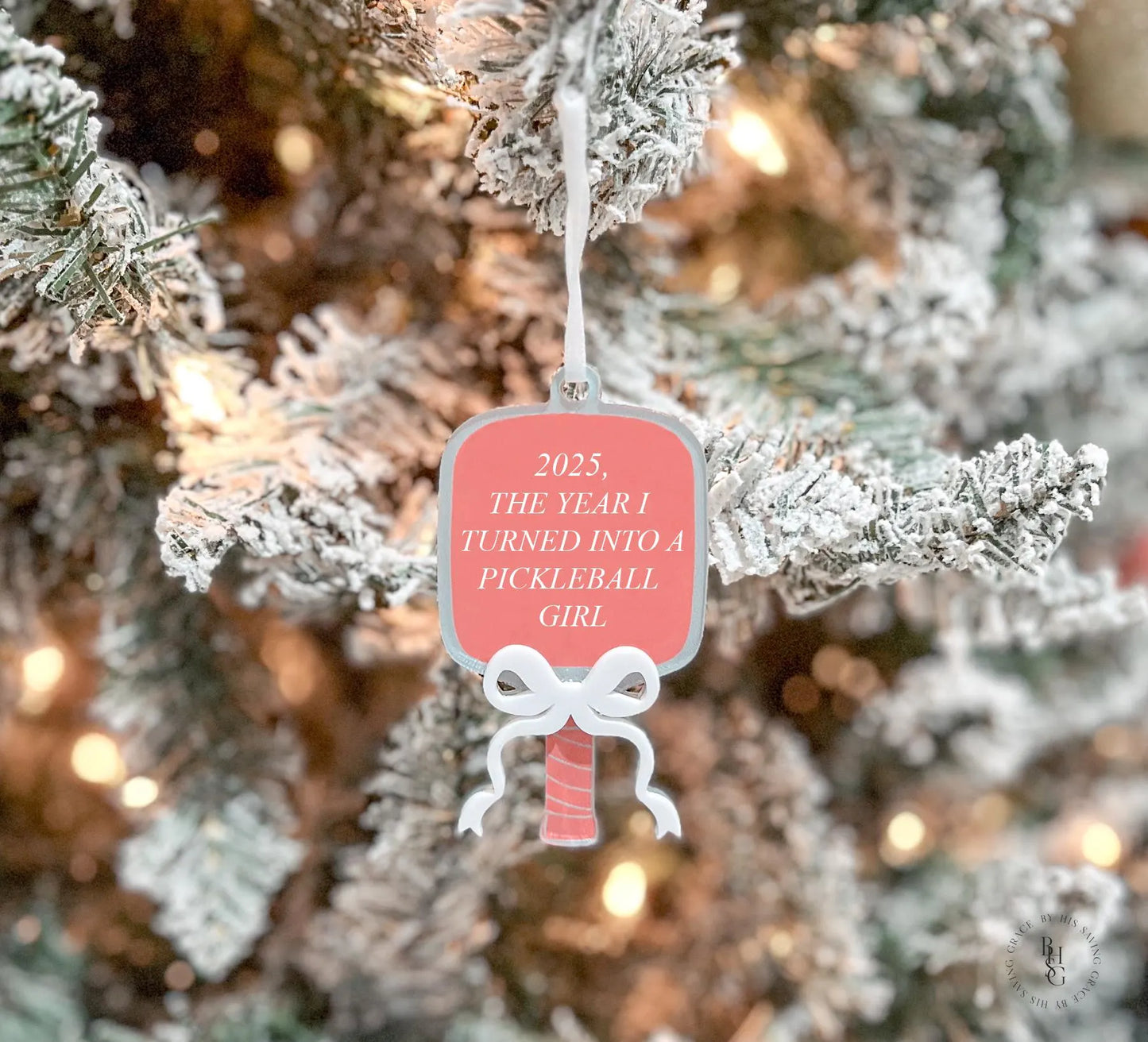 Pickleball Christmas Ornament