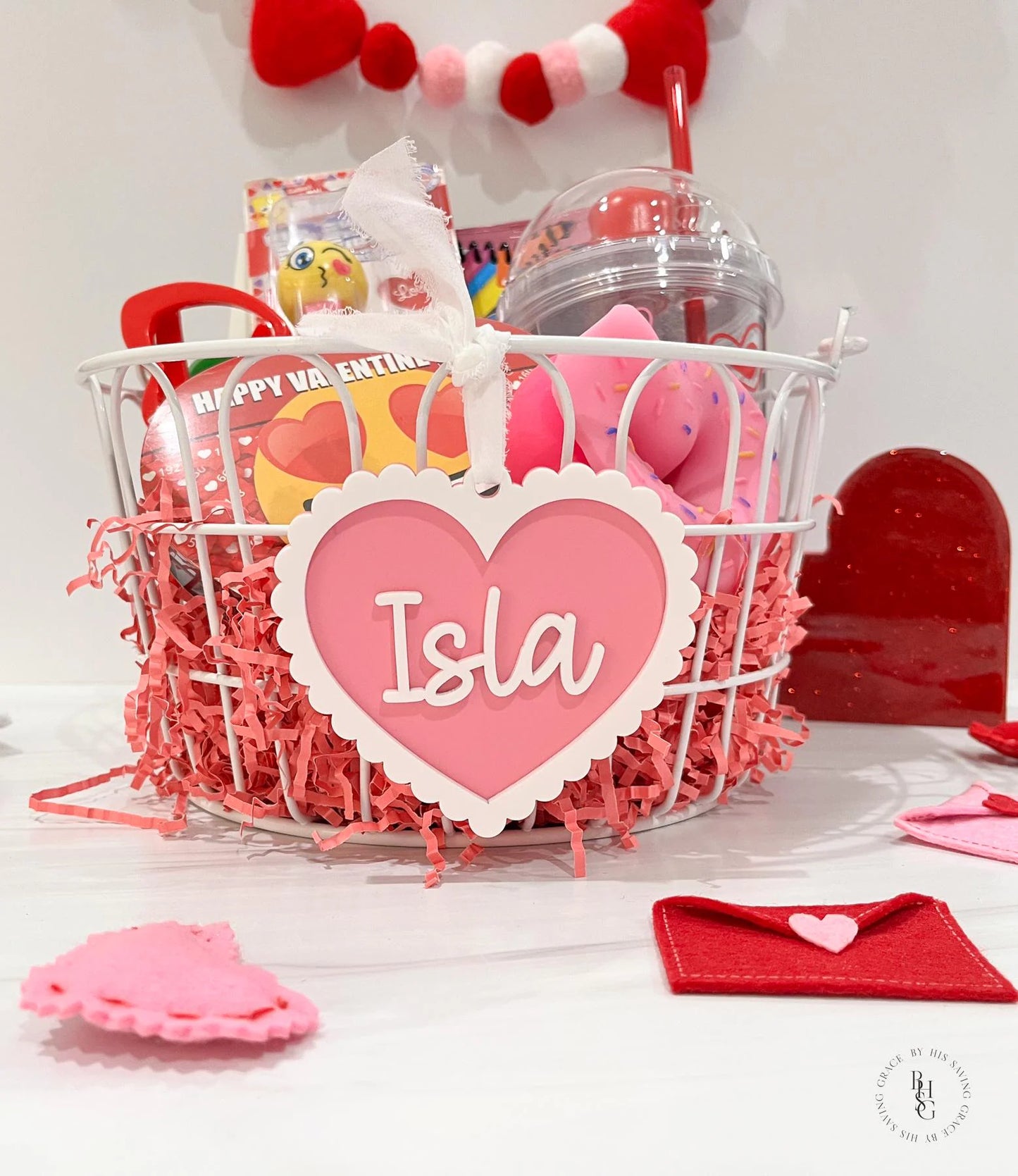 Personalized Scalloped Heart Valentine’s Day Tag