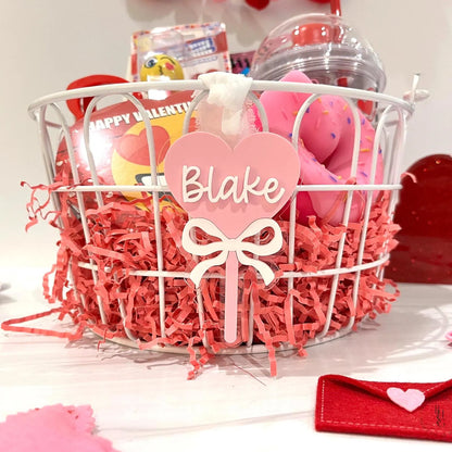 Personalized Heart Sucker Valentine's Day Tag