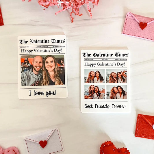 Personalized Newspaper Valentine's Day Magnet