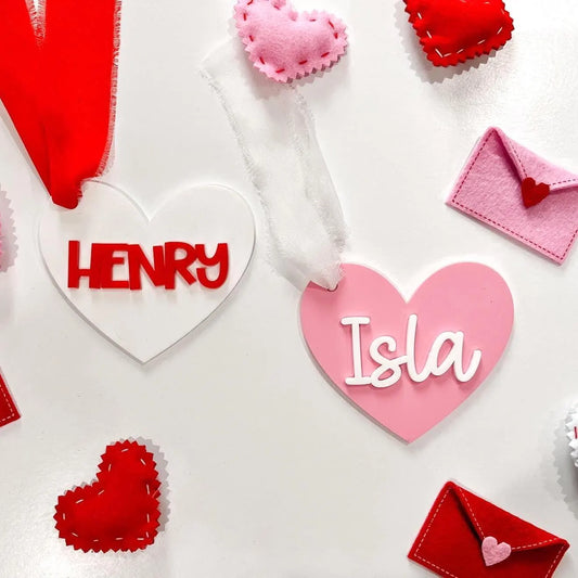 Personalized Heart Valentine’s Day Basket Tag