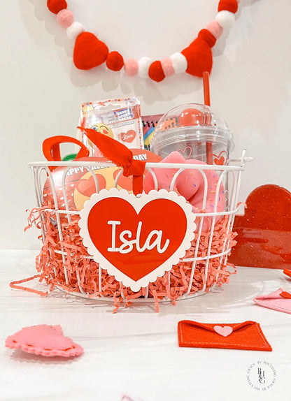 Personalized Scalloped Heart Valentine’s Day Tag