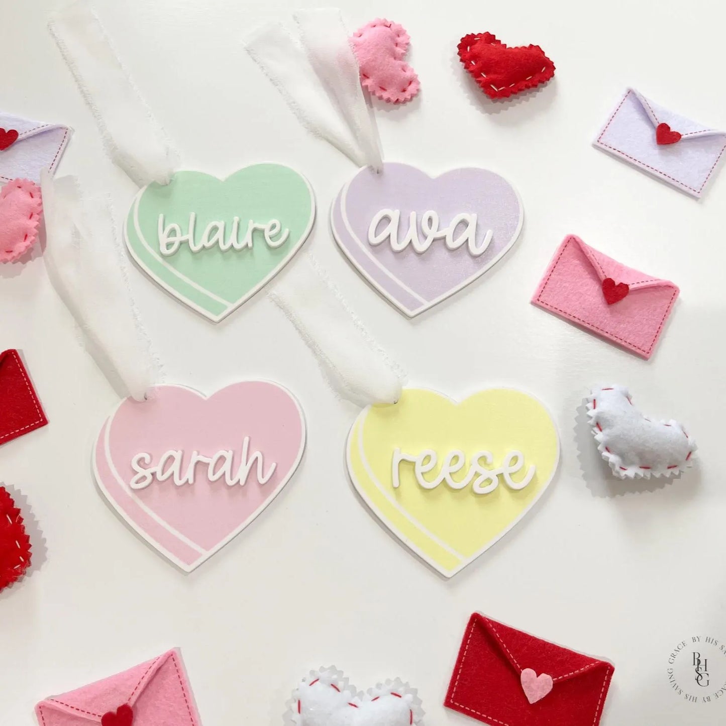 Personalized Conversation Heart Valentine’s Day Tag