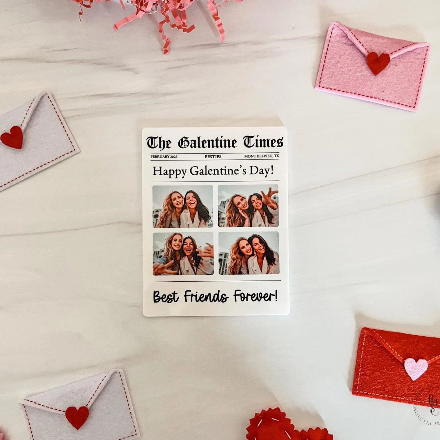 Personalized Newspaper Valentine's Day Magnet