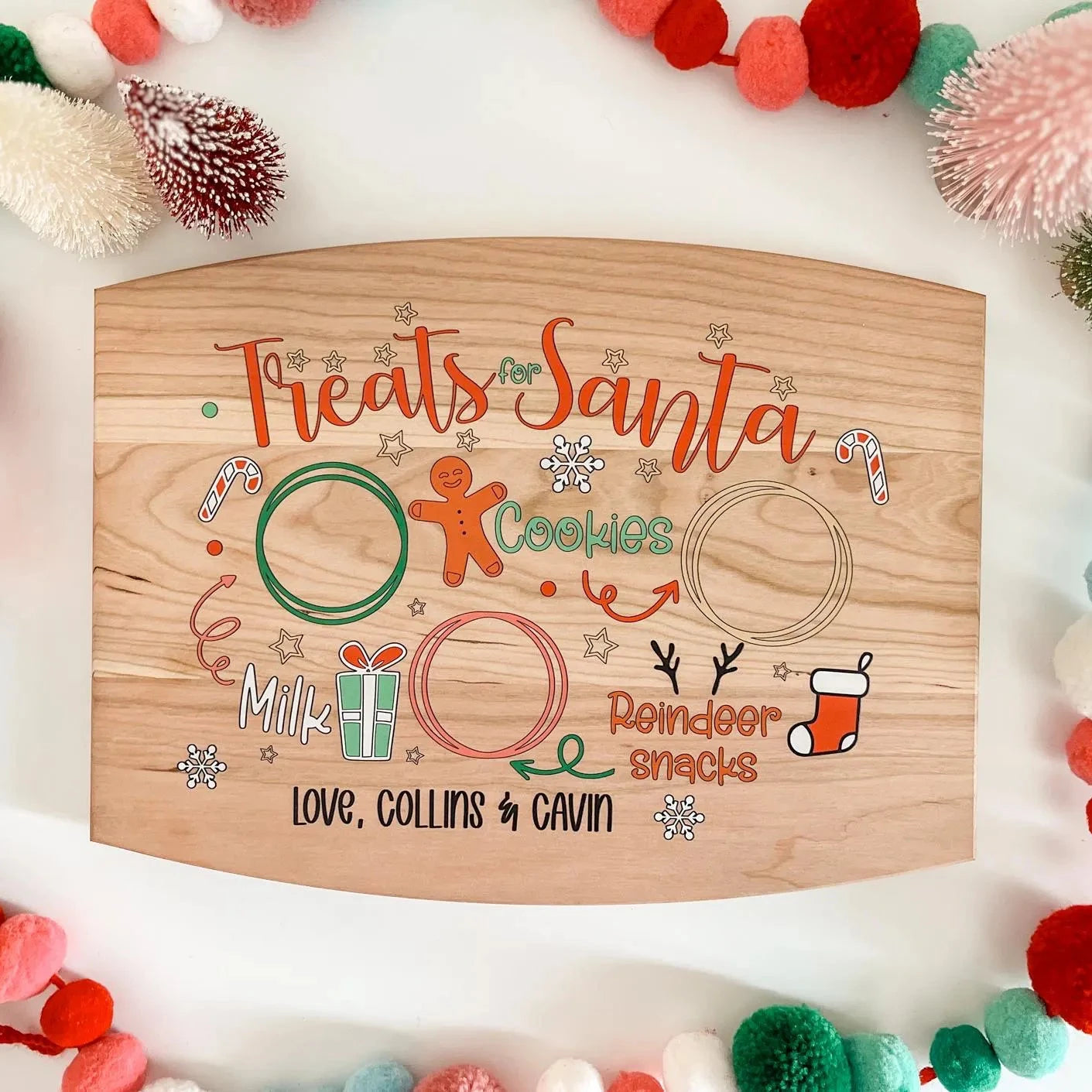 Double-Sided Easter and Christmas Serving Board