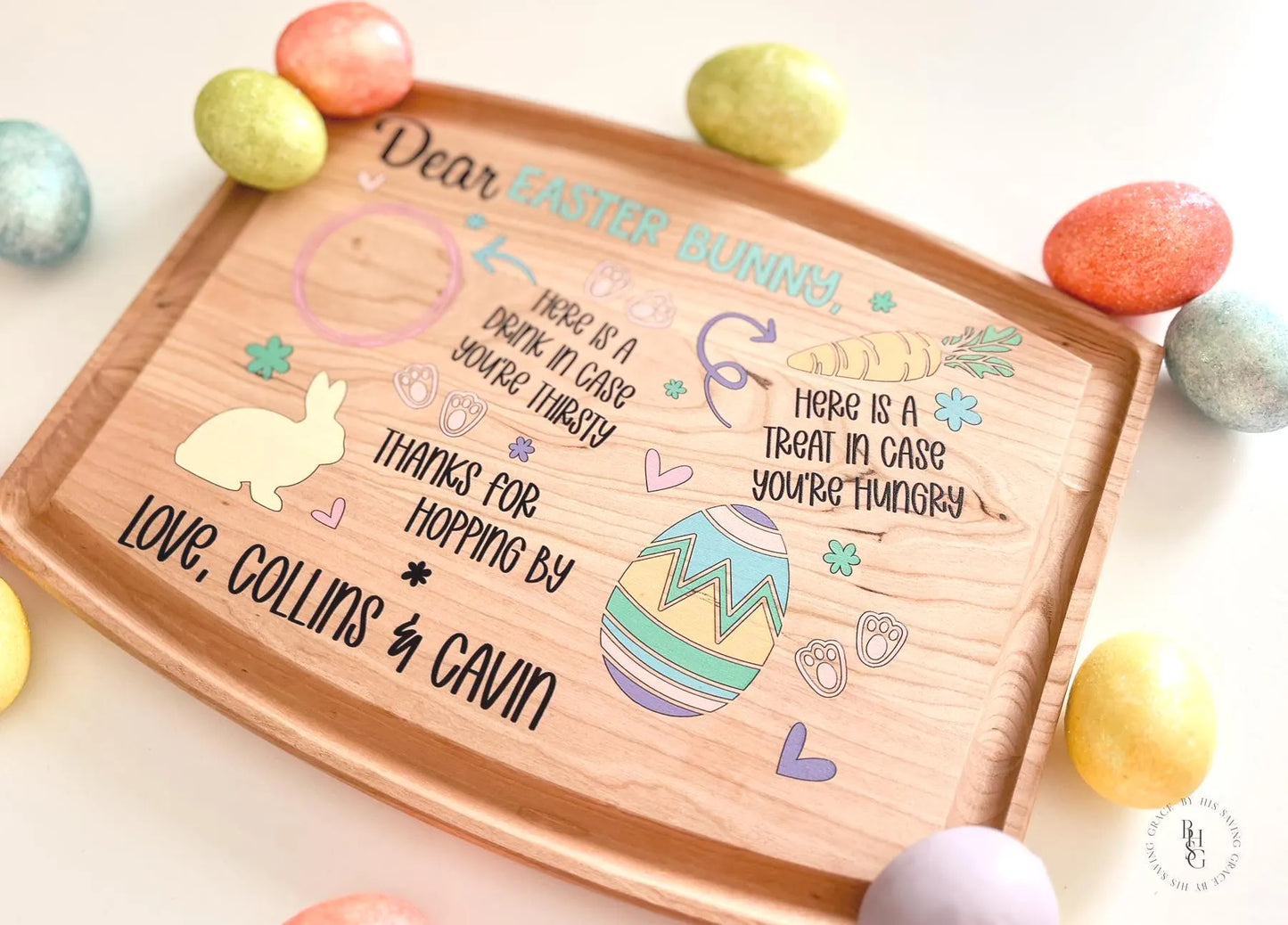 Double-Sided Easter and Christmas Serving Board