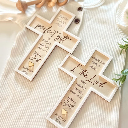 Religious Pregnancy Announcement Cross