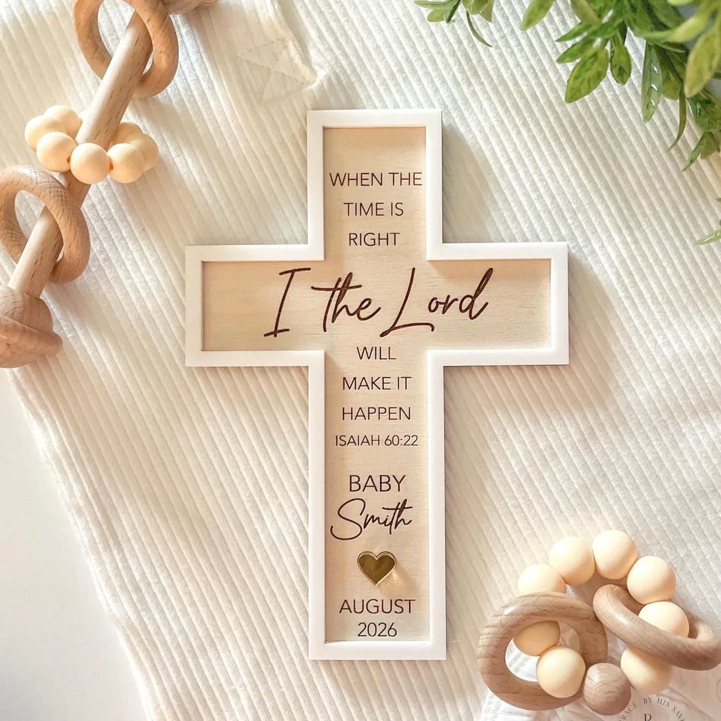 Religious Pregnancy Announcement Cross