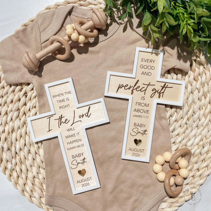 Religious Pregnancy Announcement Cross