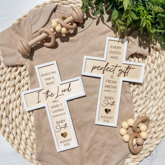 Religious Pregnancy Announcement Cross