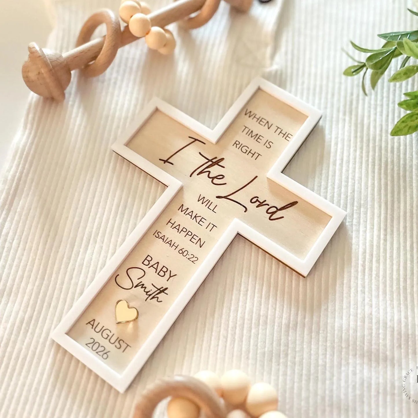 Religious Pregnancy Announcement Cross