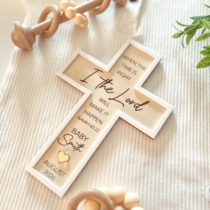 Religious Pregnancy Announcement Cross