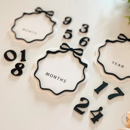 Interchangeable Number Bow Monthly Milestone Markers