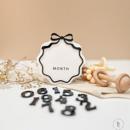 Interchangeable Number Bow Monthly Milestone Markers