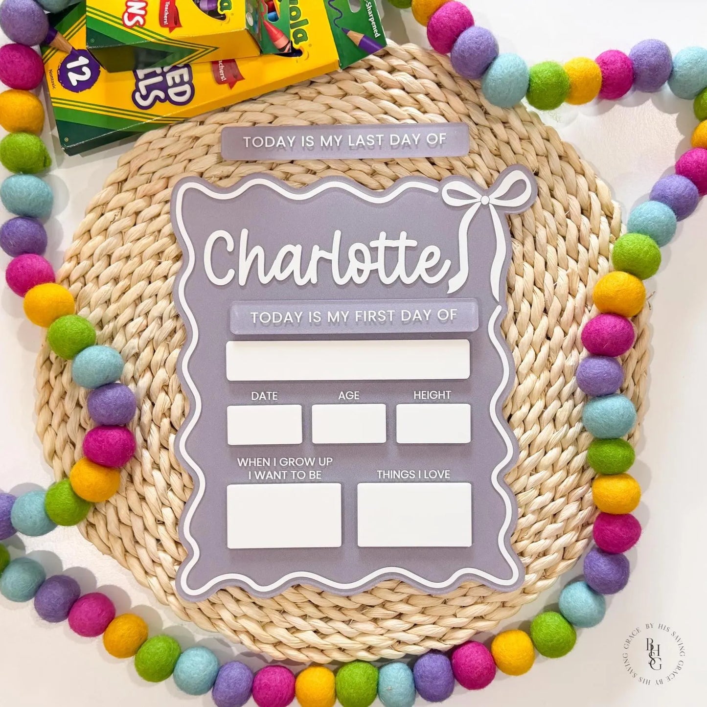 Personalized First & Last Day School Sign