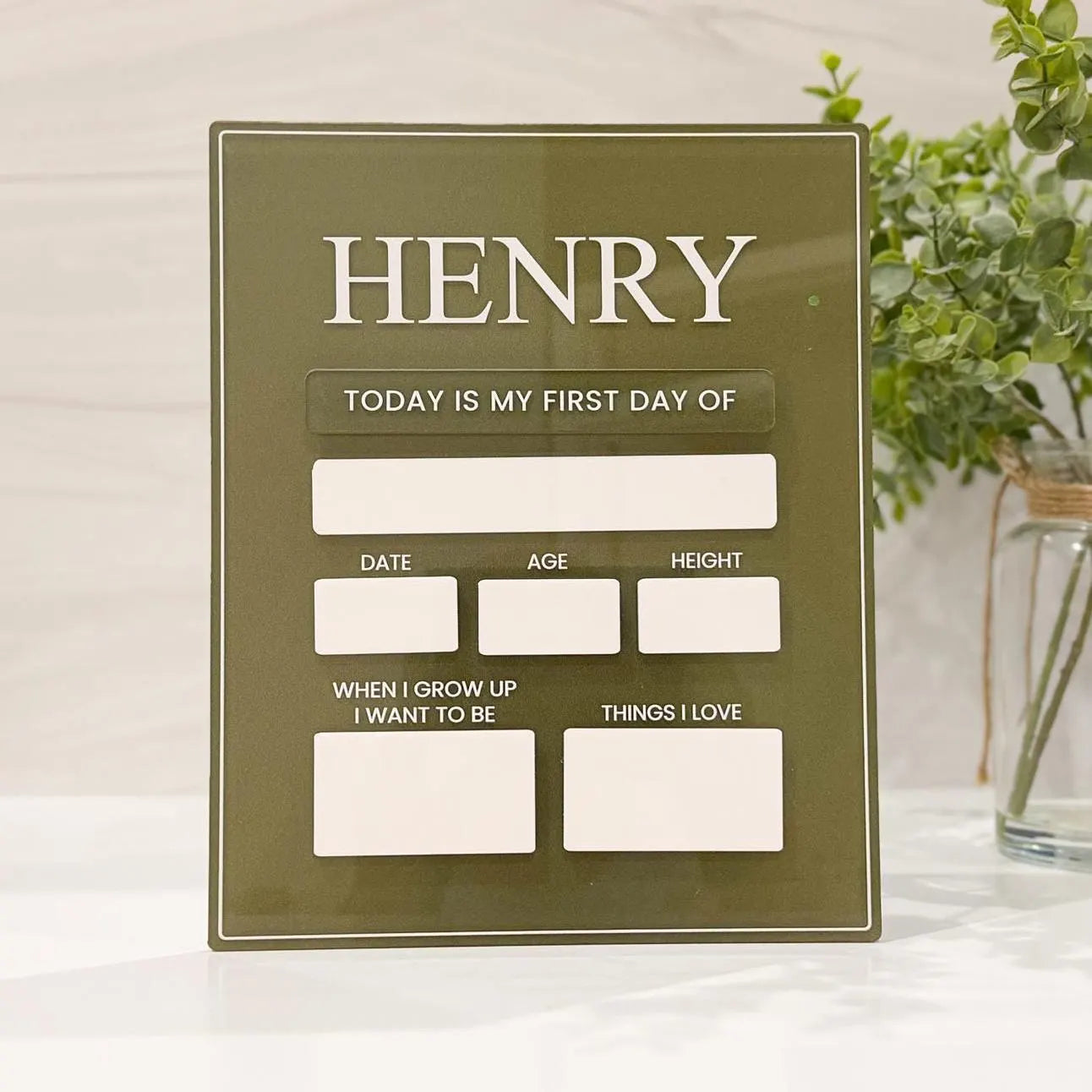 Personalized First & Last Day School Sign