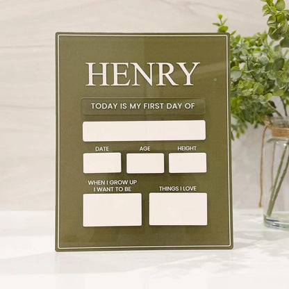 Personalized First & Last Day School Sign
