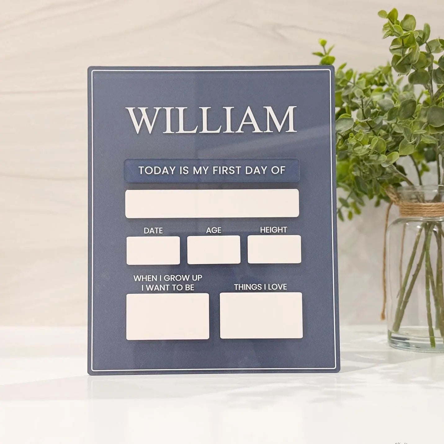 Personalized First & Last Day School Sign