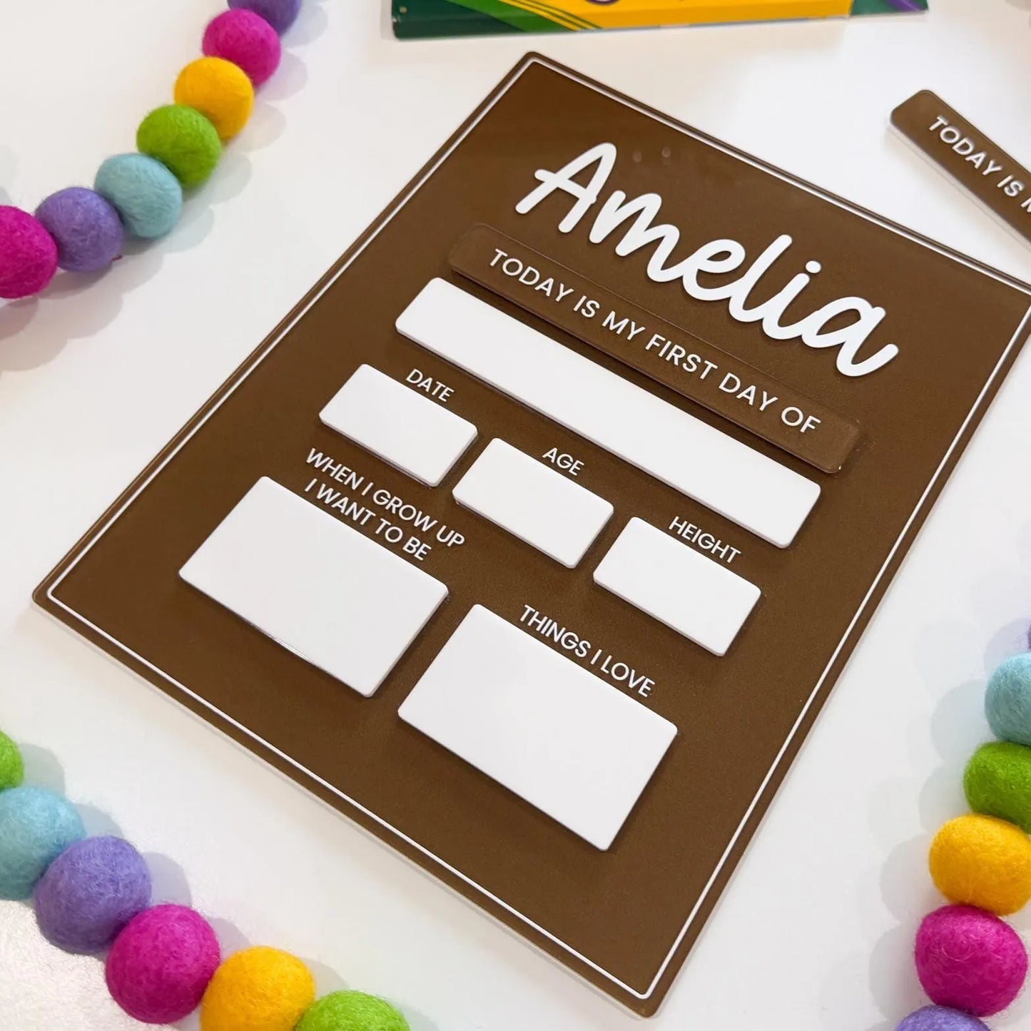 Personalized First & Last Day School Sign