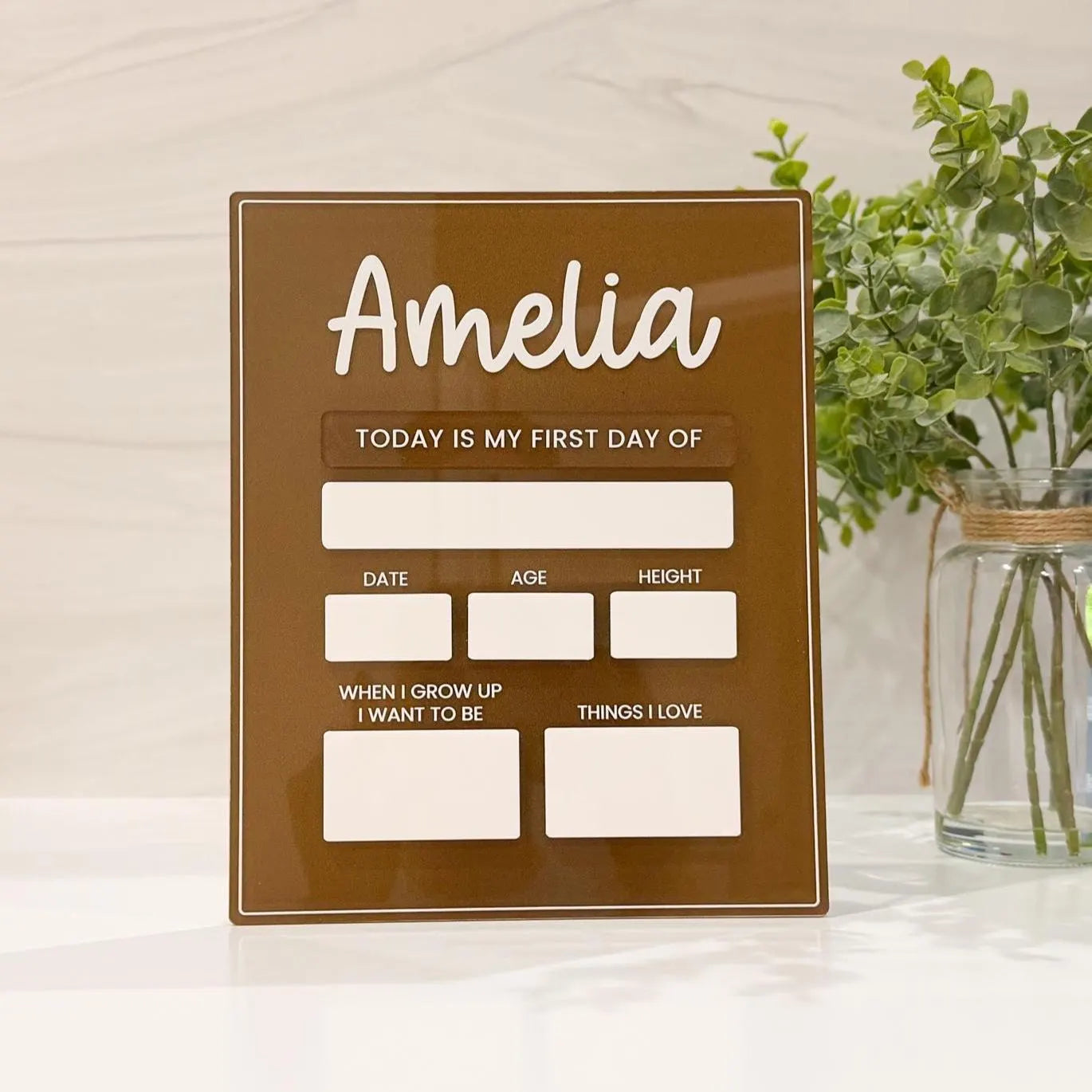 Personalized First & Last Day School Sign