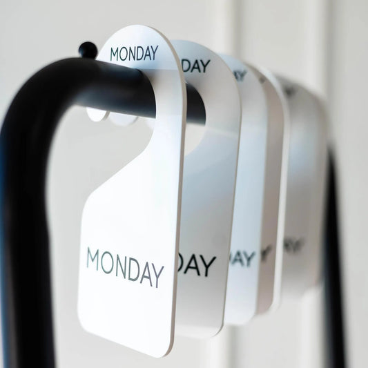 Days of the Week Acrylic Closet Dividers