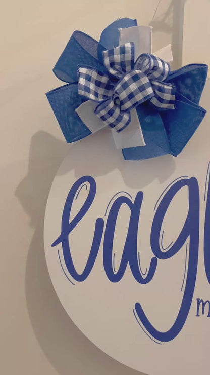 Personalized Eagles Door Hanger