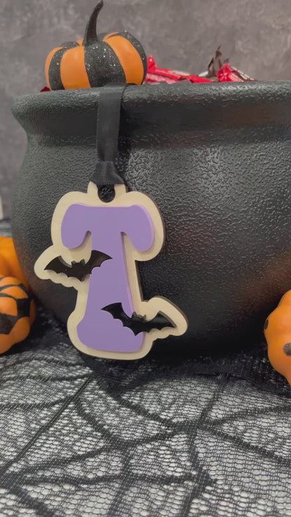 Retro Letter Halloween Tag