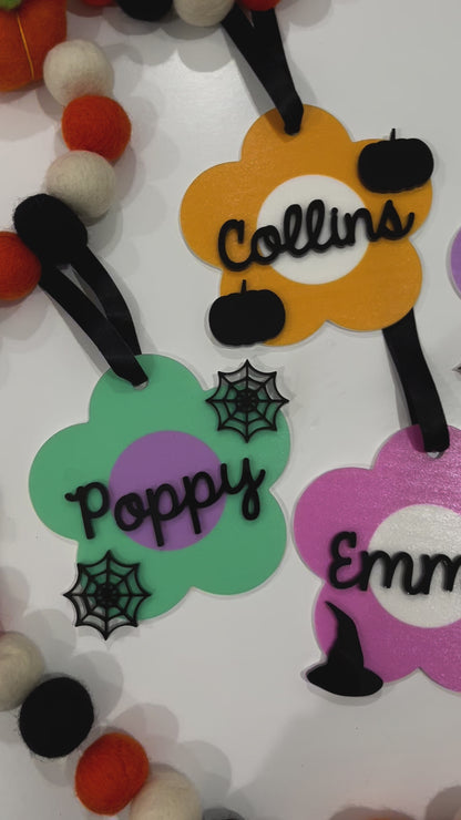 Daisy Halloween Name Tag with UV Printed Design